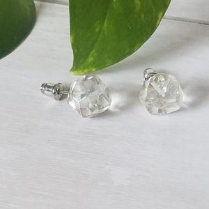 Crystal Rock Stud Earrings